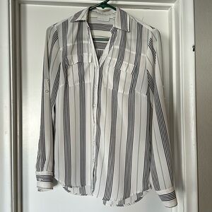 White striped New York and company blouse